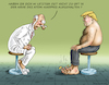 Cartoon: ATOMKNOPFALLERGIE (small) by marian kamensky tagged obama trump präsidentenwahlen usa baba vanga republikaner inauguration demokraten wikileaks faschismus