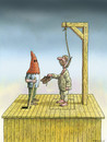 Cartoon: Auf dem Weg der Besserung (small) by marian kamensky tagged humor,schwarzer,hinrichtung,letzter,wille,reue,selbstmord,befreiubg