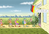 Cartoon: AUFMARSCH DER VERSUCHSKANINCHEN (small) by marian kamensky tagged coronavirus,epidemie,gesundheit,panik,stillegung,trump,pandemie