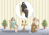 Cartoon: BAERBOCK BEI DEN ARABERN (small) by marian kamensky tagged baerbock,bei,den,arabern