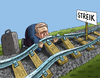 Cartoon: BAHNSTREIK (small) by marian kamensky tagged lokführerstreik,dbb,streik