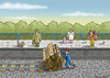 Cartoon: Bahnstreik (small) by marian kamensky tagged tarifstreit,bei,der,bahn,gdl,evg,weselsky