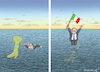 Cartoon: BERLUSCONI RETTET ITALIEN (small) by marian kamensky tagged berlusconi,forza,italia,populismus,nationalismus