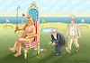 Cartoon: BERNIE ÜBERGIBT AN JOE (small) by marian kamensky tagged coronavirus,epidemie,gesundheit,panik,stillegung,trump,pandemie