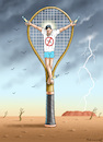 Cartoon: BOOSTER JESUS DJOKOVIC (small) by marian kamensky tagged curevac,testzentren,corona,impfung,pandemie,booster,novak,djokovic,omikron,impfpflicht