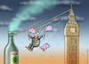 Cartoon: BORIS AM ABFLUG (small) by marian kamensky tagged curevac,testzentren,corona,impfung,pandemie,booster,omikron,boris,johnson,impfpflicht