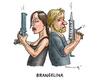 Cartoon: Brangelinas Silikonthriller (small) by marian kamensky tagged angelina,jolie,bred,pitt,brangelina,silikonimplantate,brustkrebs