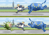 Cartoon: BREXIT-MUTANTEN HORROR KOMÖDIE (small) by marian kamensky tagged coronavirus,epidemie,gesundheit,panik,stillegung,george,floyd,twittertrump,pandemie,englische,virusmutation,brexit,weihnachten,santa,klaus