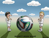 Cartoon: Brünett gegen Blond (small) by marian kamensky tagged fifa,wm,brasilien,katar,korruption,fussball,sepp,blatter,jürgen,löw,klinsmann,papst,franziskus