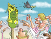 Cartoon: Buchsbaumzünsler (small) by marian kamensky tagged raupenplage,naturkatastrophe,umweltzerstörung