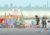 Cartoon: BUNTSPRITZIGES CHEMNITZT (small) by marian kamensky tagged chemnitz,lynchjustiz,rchtsradikale,proteste,sachsen