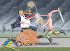Cartoon: BURNING UKRAINE LOVE (small) by marian kamensky tagged musk,trump,zuckerberg,bezos,felon,and,elon,in,panama,zölle,diktator,selenskyj,putin,ukraine,usa,china,handelskrieg