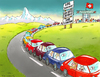 Cartoon: CD Tourismus (small) by marian kamensky tagged steuerflucht,schweiz,cd,tourismus