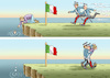 Cartoon: CONGRATULAZIONE- BELLA ITALIA ! (small) by marian kamensky tagged lega,nord,italien,fünf,sterne,bewegung,populismus,kommunismus,nationalismus