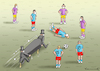 Cartoon: CORONALER FUSSBALL (small) by marian kamensky tagged coronavirus,epidemie,gesundheit,panik,stillegung,trump,pandemie