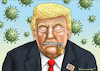 Cartoon: CORONALER MAULSCHUTZ (small) by marian kamensky tagged coronavirus,epidemie,gesundheit,panik,stillegung,trump,pandemie