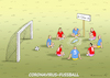 Cartoon: CORONAVIRUSFUSSBALL (small) by marian kamensky tagged brexit,theresa,may,england,eu,schottland,weicher,wahlen,boris,johnson,nigel,farage,ostern,seidenstrasse,xi,jinping,referendum,trump,monsanto,bayer,glyphosa,strafzölle,coronavirus