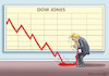 Cartoon: CURRENT VERSION OF THE DOW JONES (small) by marian kamensky tagged dow,jones,crash,trump