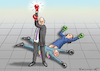 Cartoon: DAS TRIELL (small) by marian kamensky tagged tv,triell,laschet,baerbock,scholz,merkel,laschets,zukunftsteam