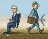 Cartoon: De Maiziere bleibt (small) by marian kamensky tagged thomas de maiziere kollisionsschutz drohne bundeswehr verteidigundsministerium rücktritt