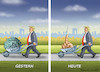 Cartoon: DER MACHER TRUMP (small) by marian kamensky tagged coronavirus,epidemie,gesundheit,panik,stillegung,trump,pandemie