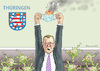 Cartoon: DER REBELL VON THÜRINGEN (small) by marian kamensky tagged coronavirus,epidemie,gesundheit,panik,stillegung,trump,pandemie