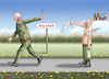 Cartoon: DOLCHSTOßLEGENDE (small) by marian kamensky tagged putin,prigoschin,und,shoigu,lukaschenko,dolchstoß