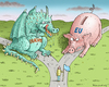 Cartoon: Drachme versus EU (small) by marian kamensky tagged griechische,finanzkrise,schuldenkrise,tragödie,europäische