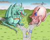 Cartoon: Drachme vs Euro (small) by marian kamensky tagged alexis,tsipras,griechenland,rettungsschirm,eu,griechowestern