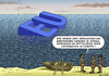 Cartoon: DREI UNMÖGLICHKEITEN (small) by marian kamensky tagged mittelmeer,bootsflüchtlinge,afrika,schlepper