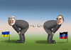 Cartoon: DUELL POROSCHENKO-PLOTNIZKI (small) by marian kamensky tagged vitali,klitsccko,ukraine,janukowitsch,demokratie,gewalt,bürgerkrieg,timoschenko,helmut,schmidt,duell,poroschenko,plotnizkiiflugzeugabschuss,donezk