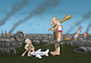 Cartoon: DUO MORTALE PUTIN-LUKASCHENKO (small) by marian kamensky tagged lukaschenko,putin,raynair,belarus,terrorismus