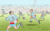 Cartoon: EM Griechenrettungsoffensive (small) by marian kamensky tagged em,fussbal,deutschland,gegen,griechenland