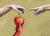 Cartoon: ENTSTEHUNGSMYTHOS (small) by marian kamensky tagged entstehungsmythos,adam,eva,paradies