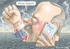 Cartoon: ERDOGAN BENUTZT SELBER iPhone! (small) by marian kamensky tagged trump,versus,erdogan,lira,türkei,sanktionen,erdogans,iphone,boykott