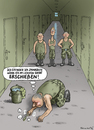 Cartoon: Erfindung zum Schießen (small) by marian kamensky tagged zahnbürste,millitär,bundeswehr,schickane