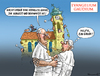 Cartoon: Evangelium Gaudium (small) by marian kamensky tagged papst,franciskus,evangelium,gaudium,katholische,kirche,josef,ratzinger