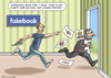 Cartoon: FACEBOOKSPERRE FÜR 7 TAGE (small) by marian kamensky tagged facebooksperre,für,tage