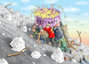 Cartoon: FETTNAPFUNION (small) by marian kamensky tagged tv,triell,laschet,baerbock,scholz,merkel,laschets,zukunftsteam