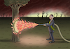 Cartoon: FEUERLÖSCHEN AUF BRASILIANISCH (small) by marian kamensky tagged jair,bolsonaro,brasilien,präsidentenwahl,faschismus,nationalisms,rechtsradikal,rassistisch,trump,mercosur