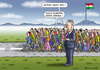 Cartoon: FLÜCHTLINGE VERLASSEN UNGARN (small) by marian kamensky tagged eu,flüchtlinge,asyl,politik,willkommenskultur,terrorismus,heidenau,horst,seehofer,bayern