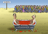 Cartoon: FLÜCHTLINGSPRODUKTION GmbH (small) by marian kamensky tagged eu,flüchtlinge,asyl,politik,willkommenskultur,terrorismus,heidenau,assad,putin,horst,seehofer,bayern