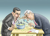 Cartoon: FLYNN REDET MIT MUELLER (small) by marian kamensky tagged obama,trump,präsidentenwahlen,usa,baba,vanga,republikaner,inauguration,demokraten,flynn,redet,mit,mueller,wikileaks,faschismus