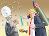 Cartoon: FRIEDENSBENGEL (small) by marian kamensky tagged musk,trump,zuckerberg,bezos,felon,and,elon,in,panama,zölle,diktator,selenskyj,putin,ukraine,usa,china,iran,atomwaffen,handelskrieg