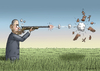 Cartoon: Friedenstontaubenschiessen (small) by marian kamensky tagged tontaubenschiessen,obama,waffengesetz,usa,friedenstaube