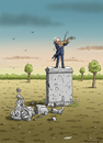 Cartoon: Geigerumsturz (small) by marian kamensky tagged musik,geige,strassenmusik,barmherzigkeit