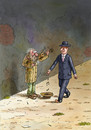 Cartoon: Geigenhumor (small) by marian kamensky tagged musik,geige,strassenmusik,barmherzigkeit