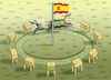 Cartoon: GEJAGTER PEDRO SANCHEZ (small) by marian kamensky tagged jair,bolsonaro,brasilien,präsidentenwahl,faschismus,nationalisms,rechtsradikal,rassistisch,trump,mercosur,pedro,sanchez,vox,spanien