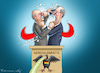 Cartoon: GENERALDEBATTE SCHOLZ-MERZ (small) by marian kamensky tagged generaldebatte,bundestag,merz,scholz,afd