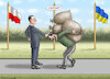 Cartoon: GETREIDEEXPORT-PROBLEME (small) by marian kamensky tagged getreideexport,probleme,polen,ukraine